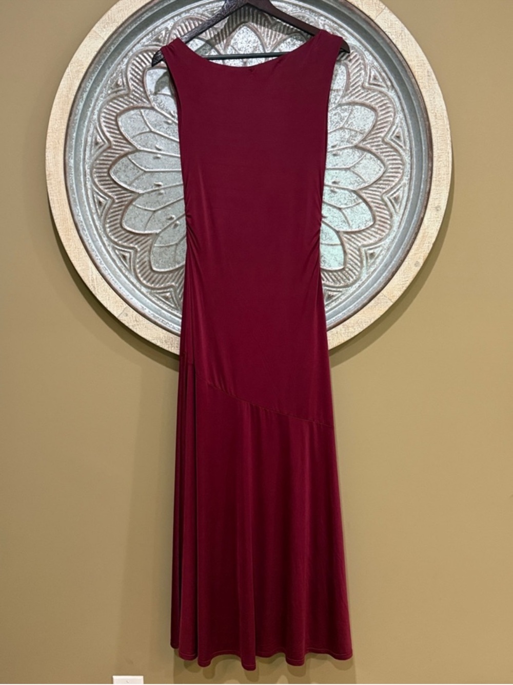Altar'd State Sleeveless Burgundy Maxi Dress with Side Slit - Picture 5 of 7